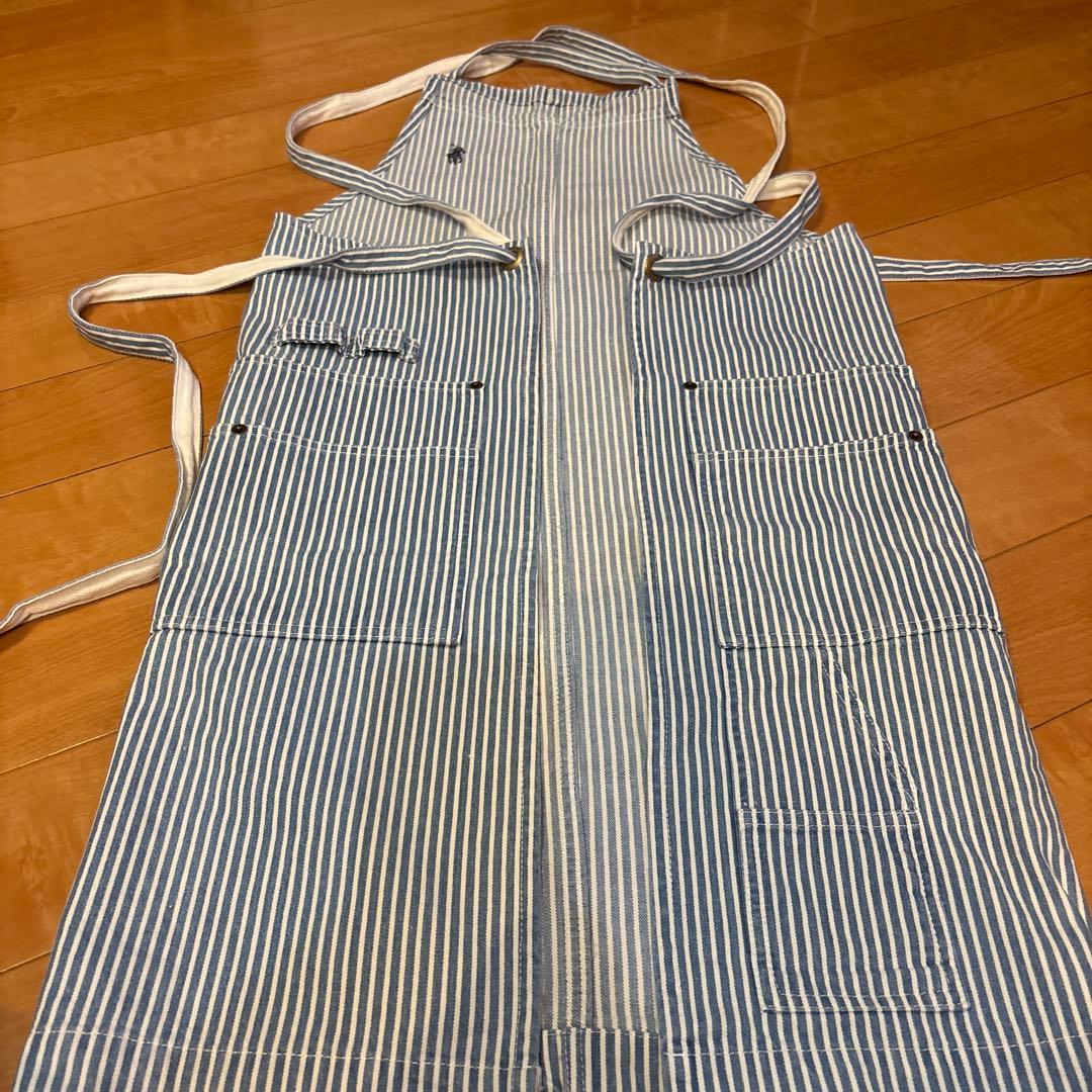 『美品』 ラルフローレン　ヒッコリーストライプエプロン