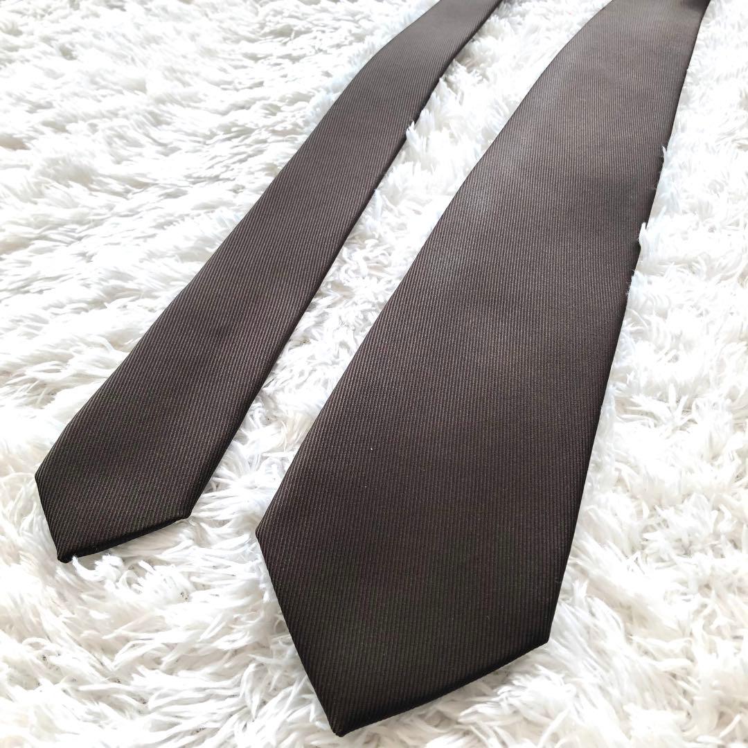 極美品✨メーカーズシャツ鎌倉 ネクタイ 茶 50oz English Twill