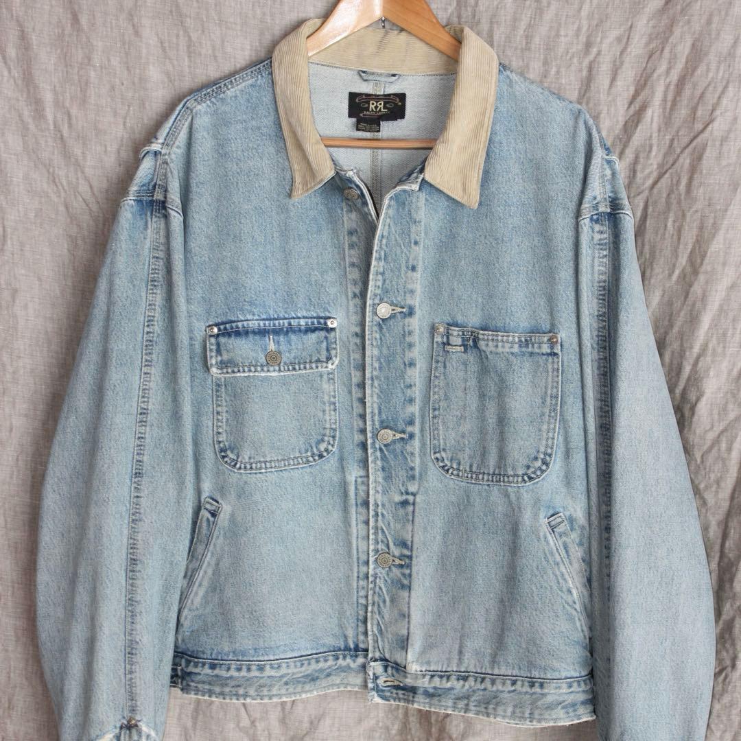 希少 90s USA製 RRL 三ツ星 デニムジャケット XL Gジャン