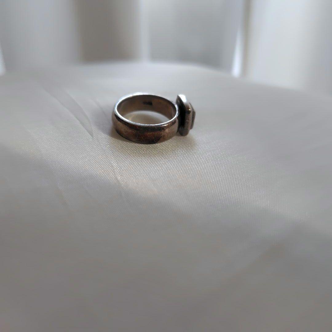 agete silver アガット　シルバー925 リング　イエロー半貴石 9号
