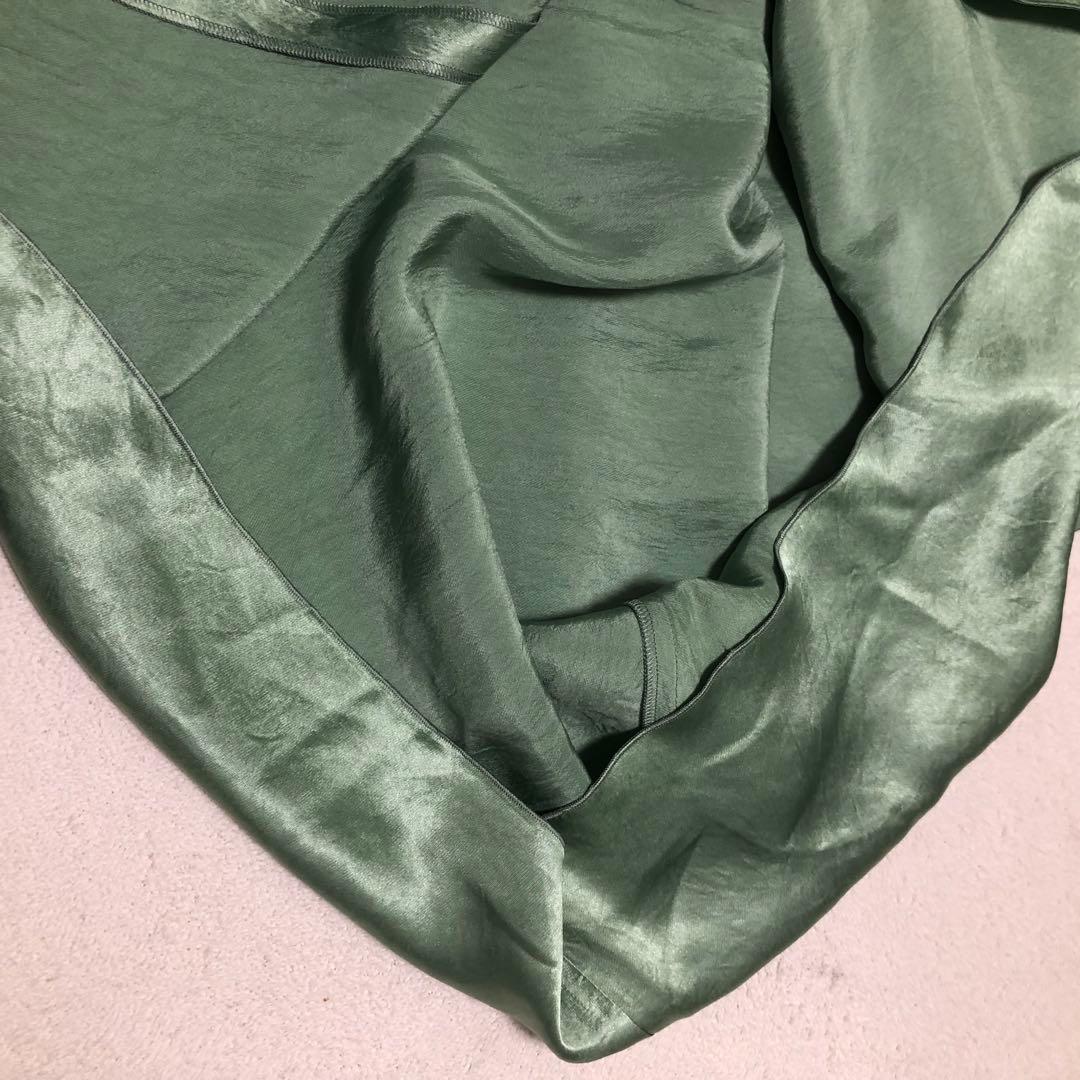 美品！beams joieve ヴィンテージサテン ワンピース ドレス　グリーン