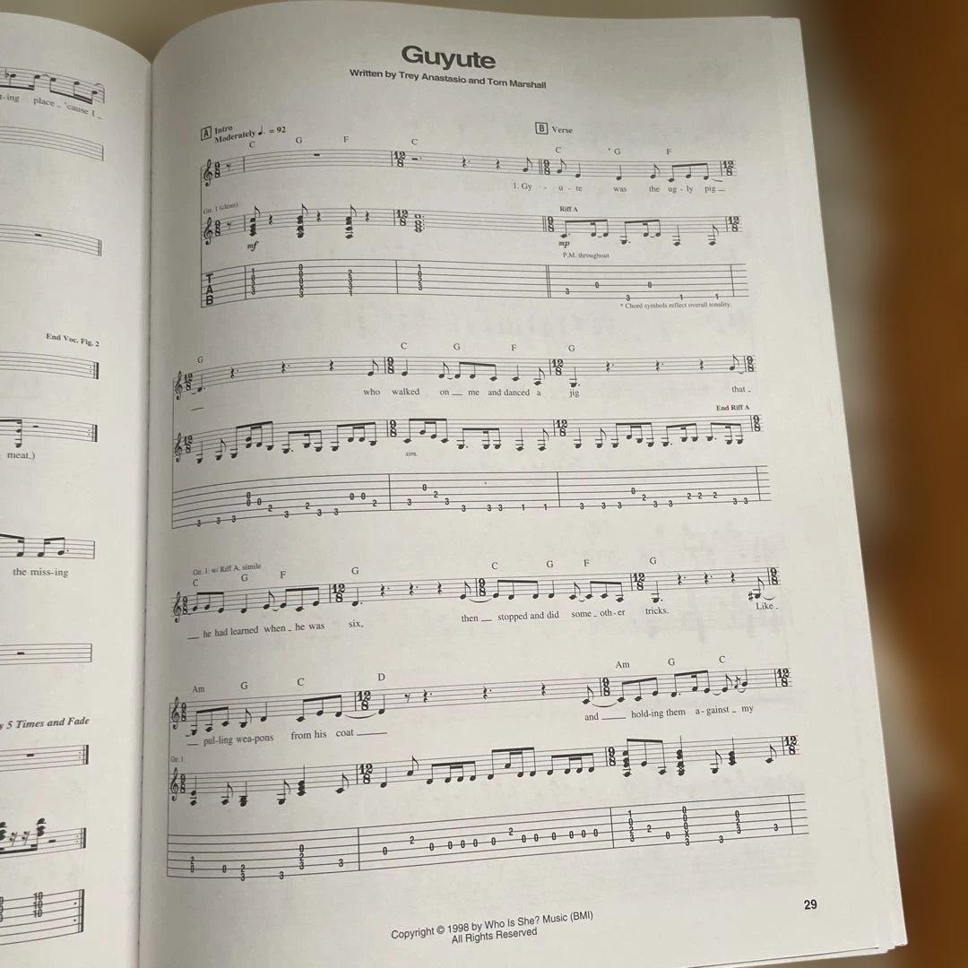 PHISH THE STORY OF THE GHOST ギタータブ譜