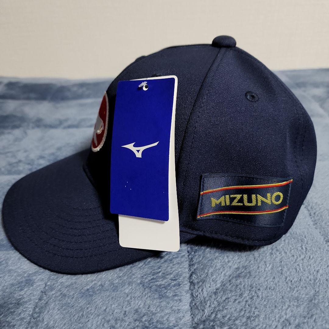 美津濃　ミズノ　赤カップ　旧ロゴMIZUNOマークキャップ　紺　新品未使用