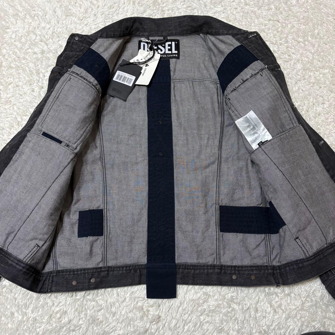 新品　DIESEL ブラック　デニムジャケット　A03163 定価4.8万