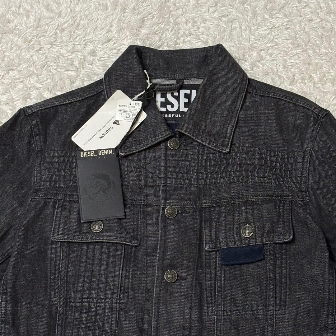 新品　DIESEL ブラック　デニムジャケット　A03163 定価4.8万