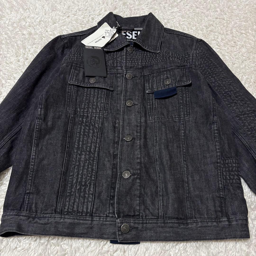 新品　DIESEL ブラック　デニムジャケット　A03163 定価4.8万