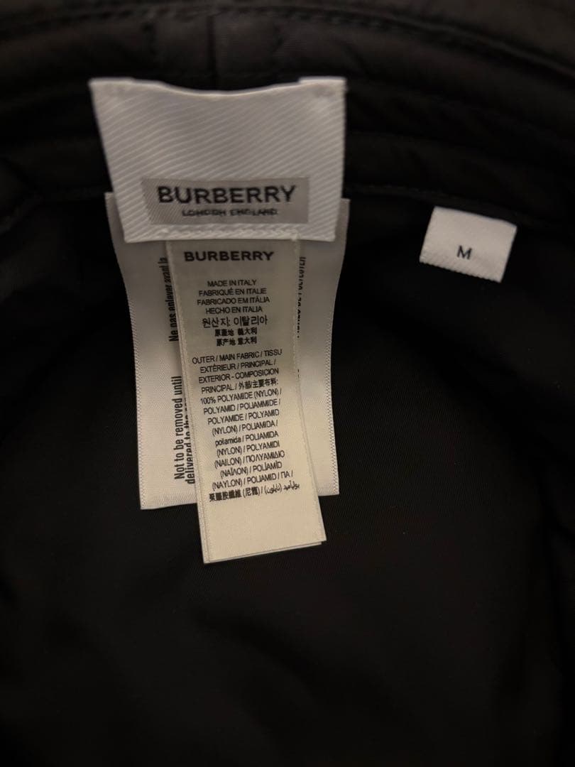 BURBERRY バケットハット ブラック Mサイズ