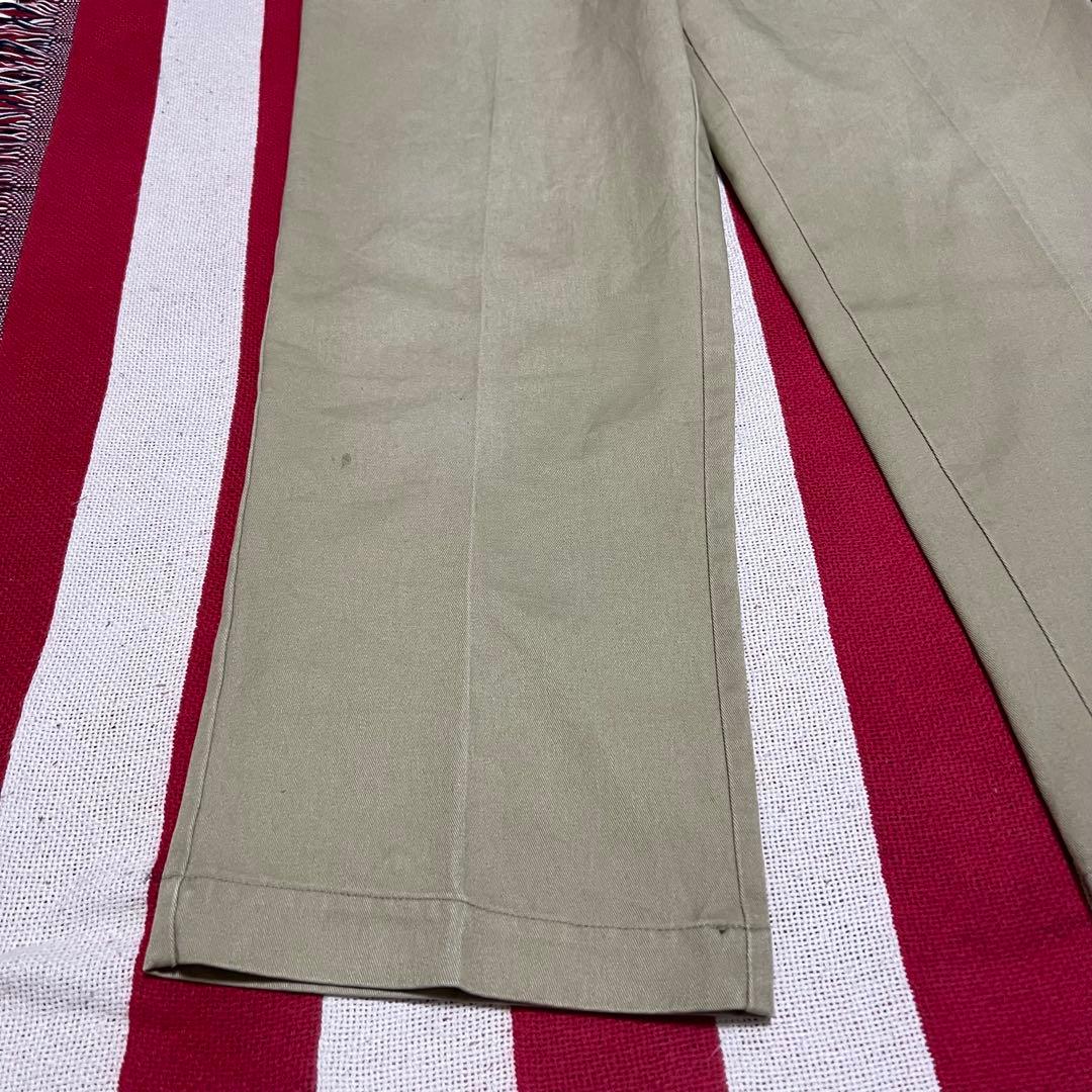 70s USA製 Dickies チビタグ ワークパンツ チノパン ベージュ
