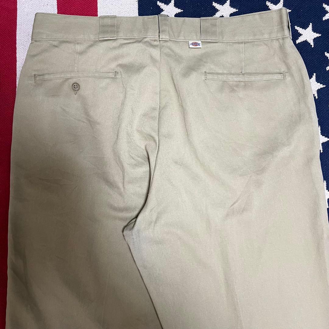 70s USA製 Dickies チビタグ ワークパンツ チノパン ベージュ