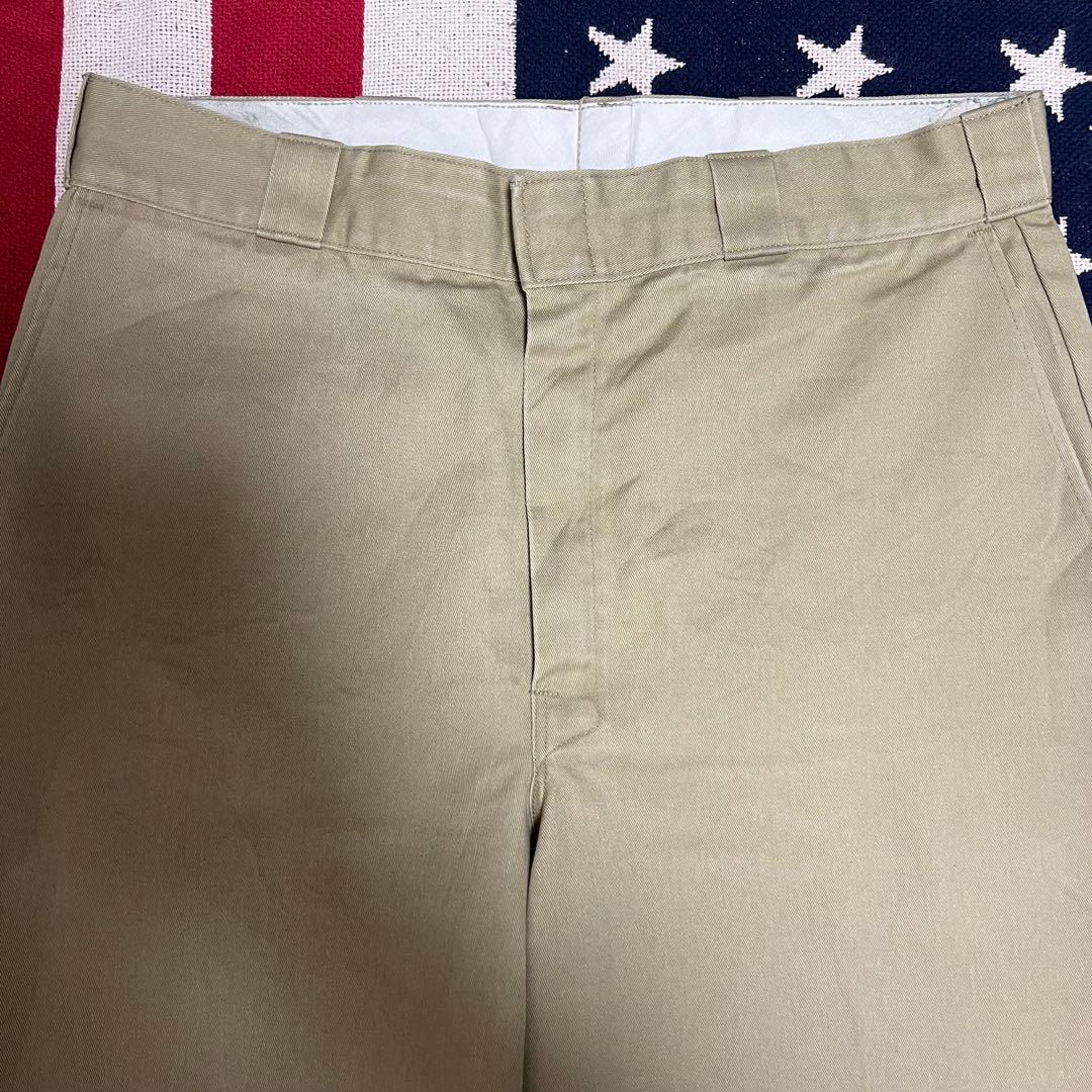70s USA製 Dickies チビタグ ワークパンツ チノパン ベージュ