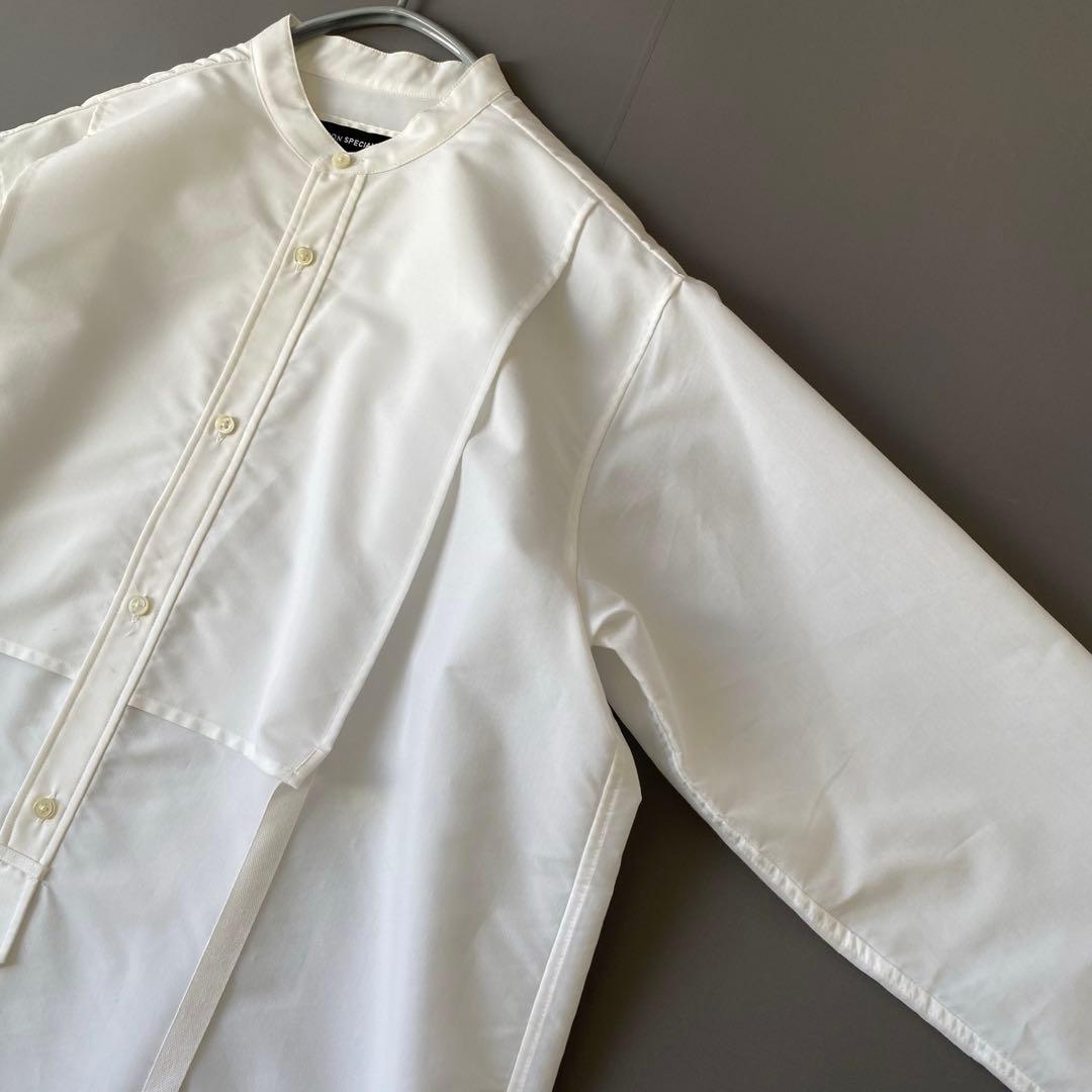 美品✨メゾンスペシャル　定価1.6万円　スタンドカラー　ロングシャツ　ブラウス