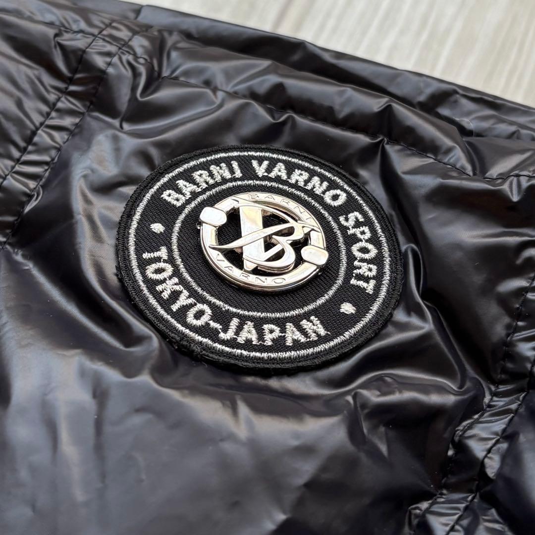 【極美品】BARNI VARNO ラインストーンロゴダウンベスト ブラック XL