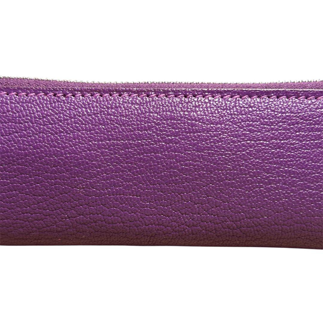 エルメス HERMES ピッコロ 筆箱 ペンケース パープル 刻印