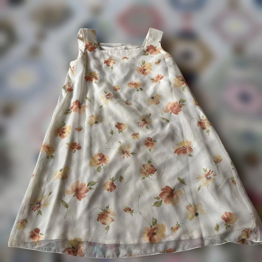 美品　M’S GRACY シフォン花柄ワンピースセット フェミニン　 春ワンピ