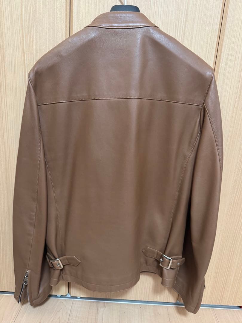 CINQUANTA レザージャケット ブラウン シングルライダース　美品　46