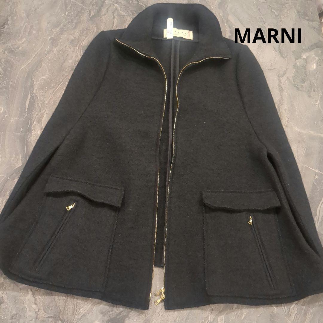 ☆売り尽くし☆MARNI ポンチョ・ケープコート　ダークネイビー　38size