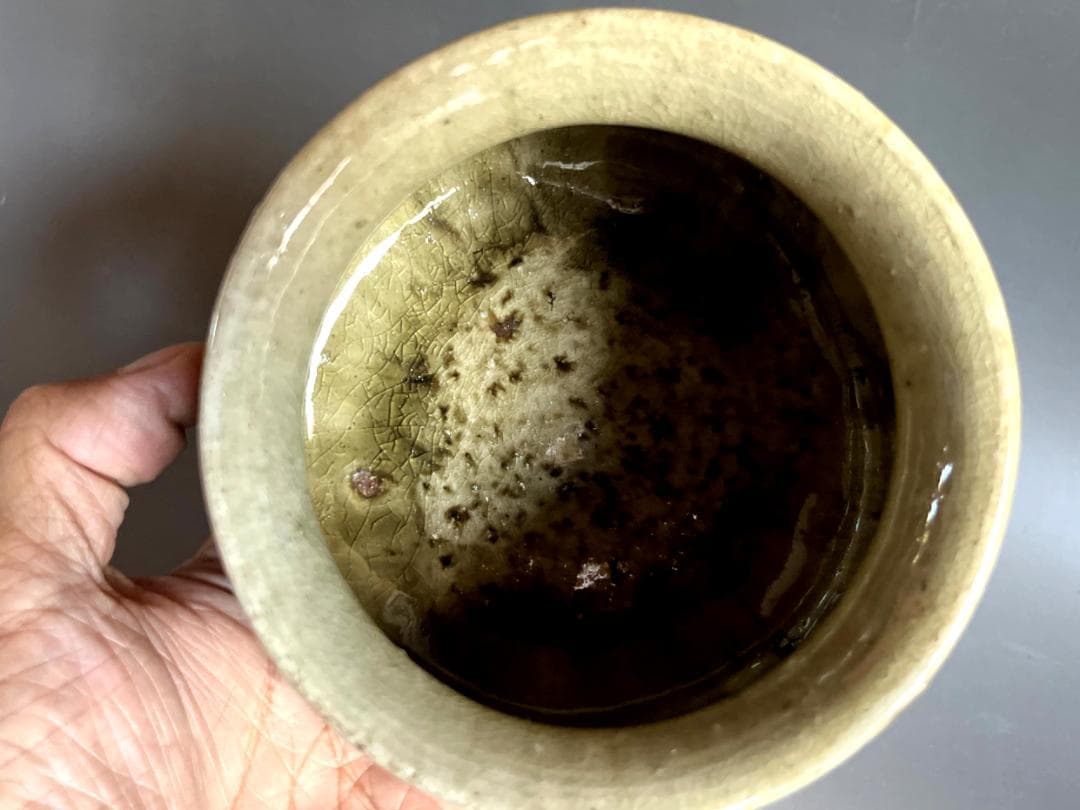 建水■伊賀焼 箆目 えくぼ お茶道具 古美術 時代物 骨董品■