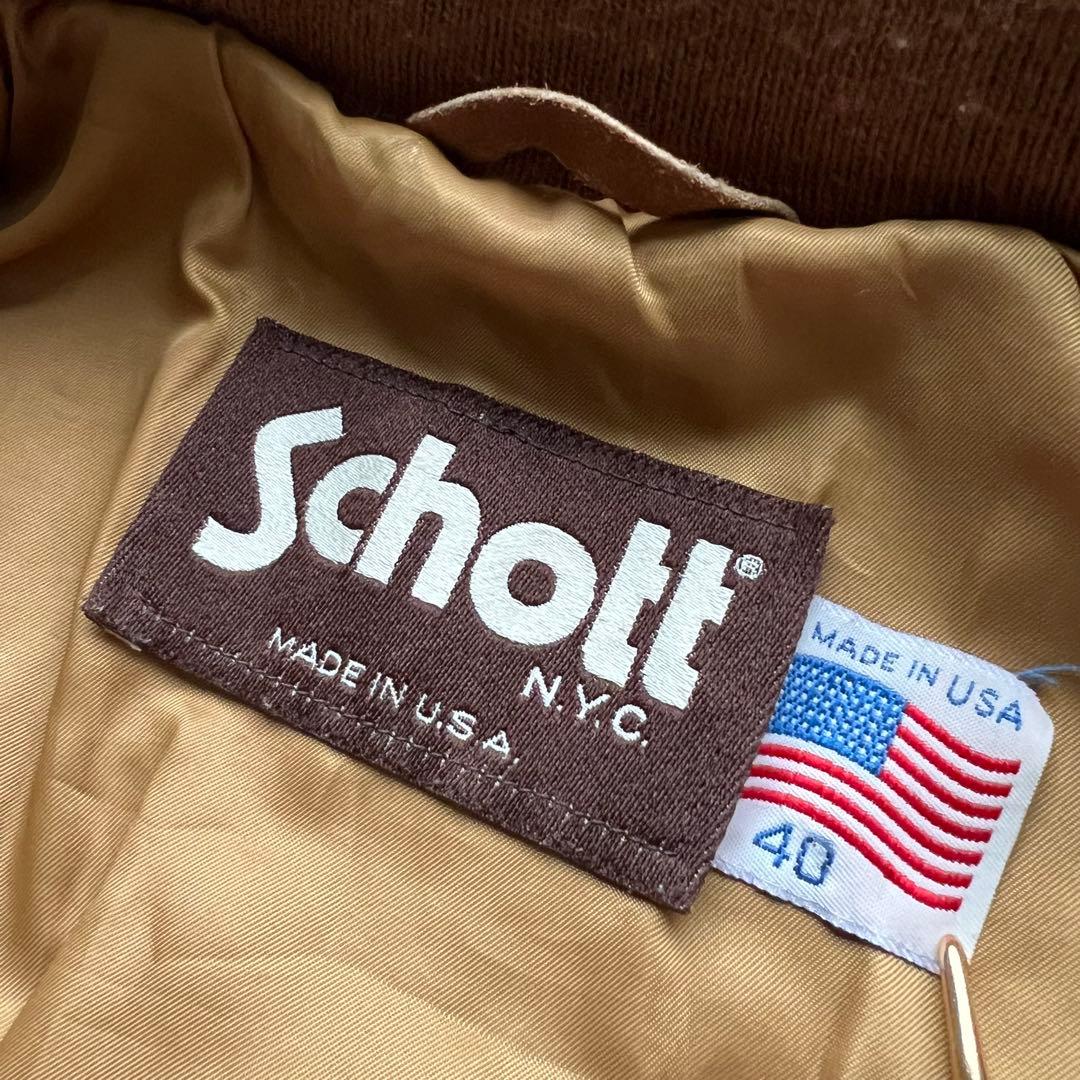 80s Schott ショット スエードレザー ボンバージャケット USA製