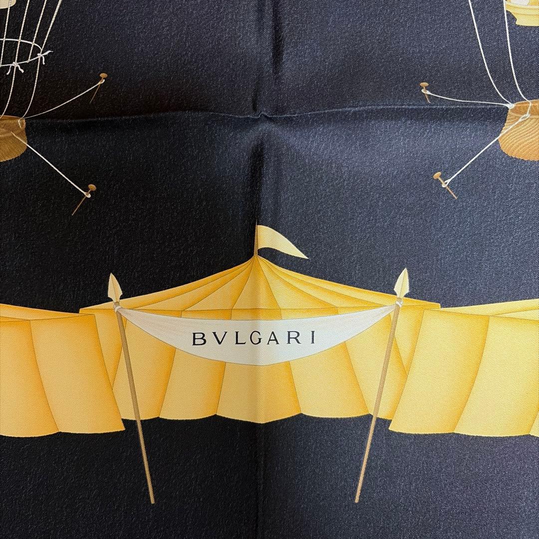 ★美品　BVLGARI 気球デザイン スカーフ