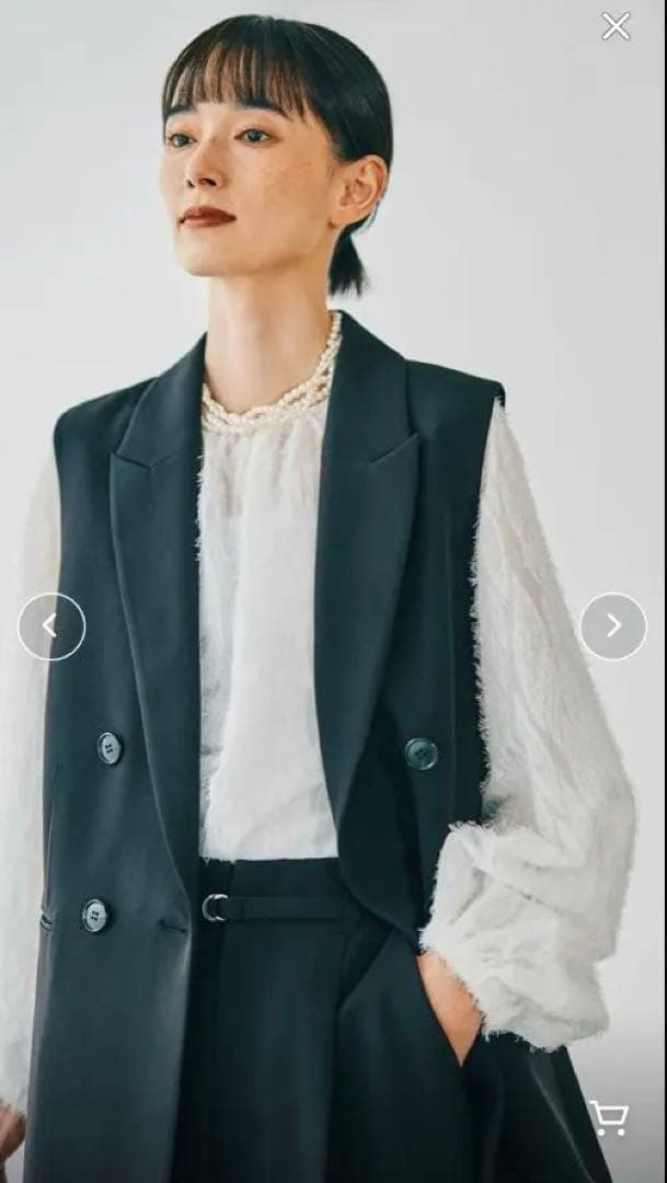 【新品・タグ付き】 LEPSIM ダブルクロスジレ　レプシィム