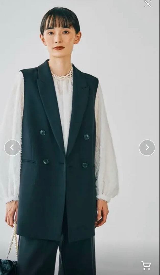 【新品・タグ付き】 LEPSIM ダブルクロスジレ　レプシィム