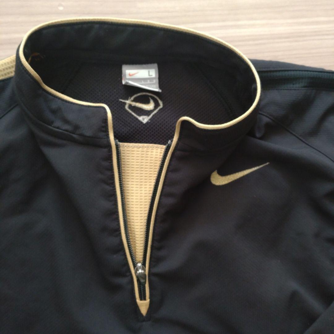 NIKE　ナイキ　ジャージセットアップ　野球　黒×金　L〜XLサイズ　スポーツ