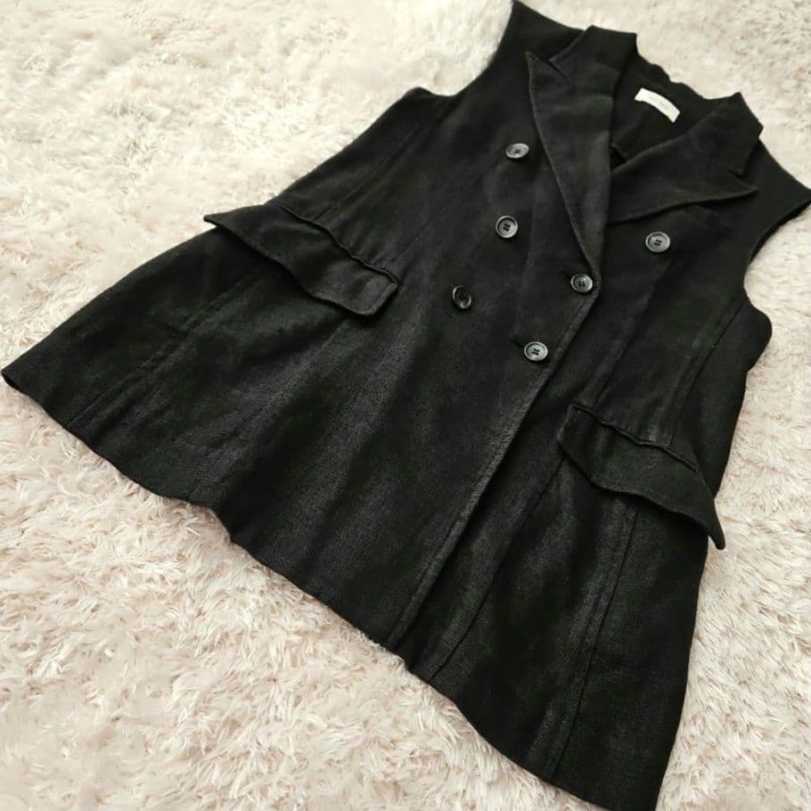 【定価49500円】 デプレ ウェットリネン ダブルブレストジレ セットアップ