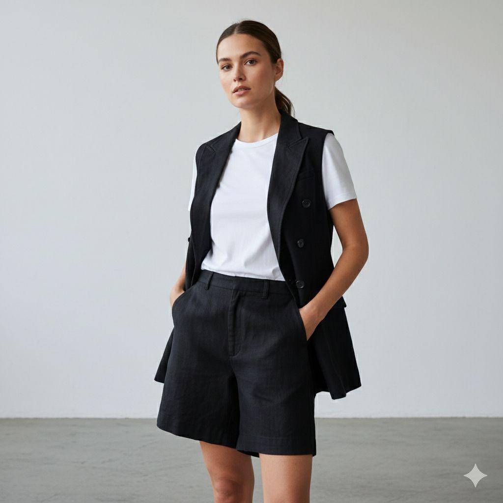 【定価49500円】 デプレ ウェットリネン ダブルブレストジレ セットアップ