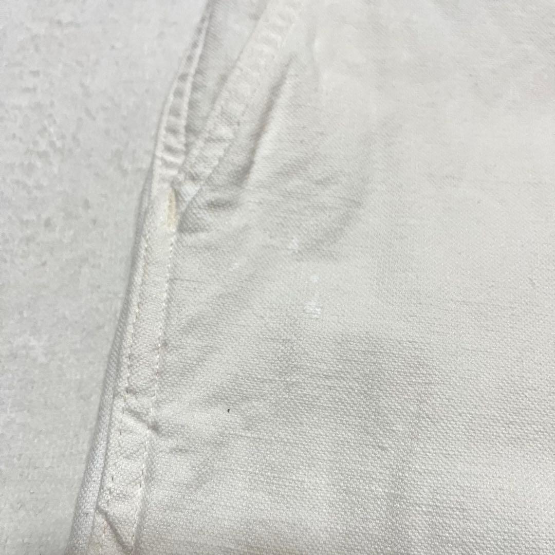 RHC RON HERMAN コットンリネンパンツ ペンキ加工 ホワイト L
