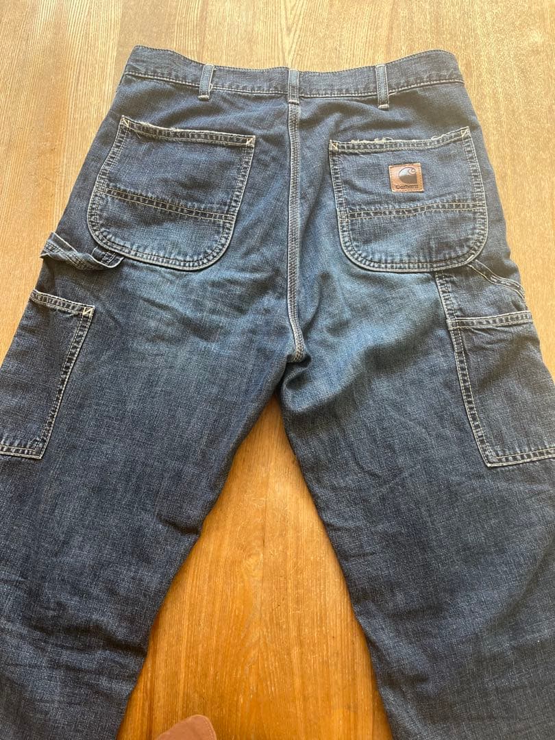 け*と様 【定番】Carhartt カーハート デニムペインターパンツ レザータ