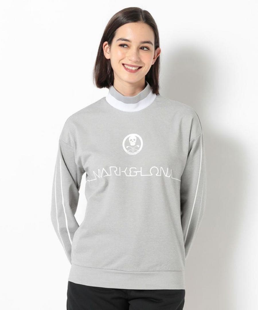 MARK&LONA BTL Mock Neck fleece |グレー XS