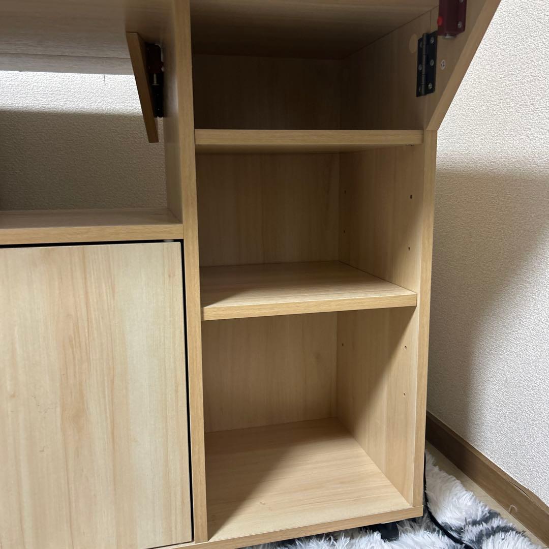 【中古品】ナチュラルウッド L字型デスク