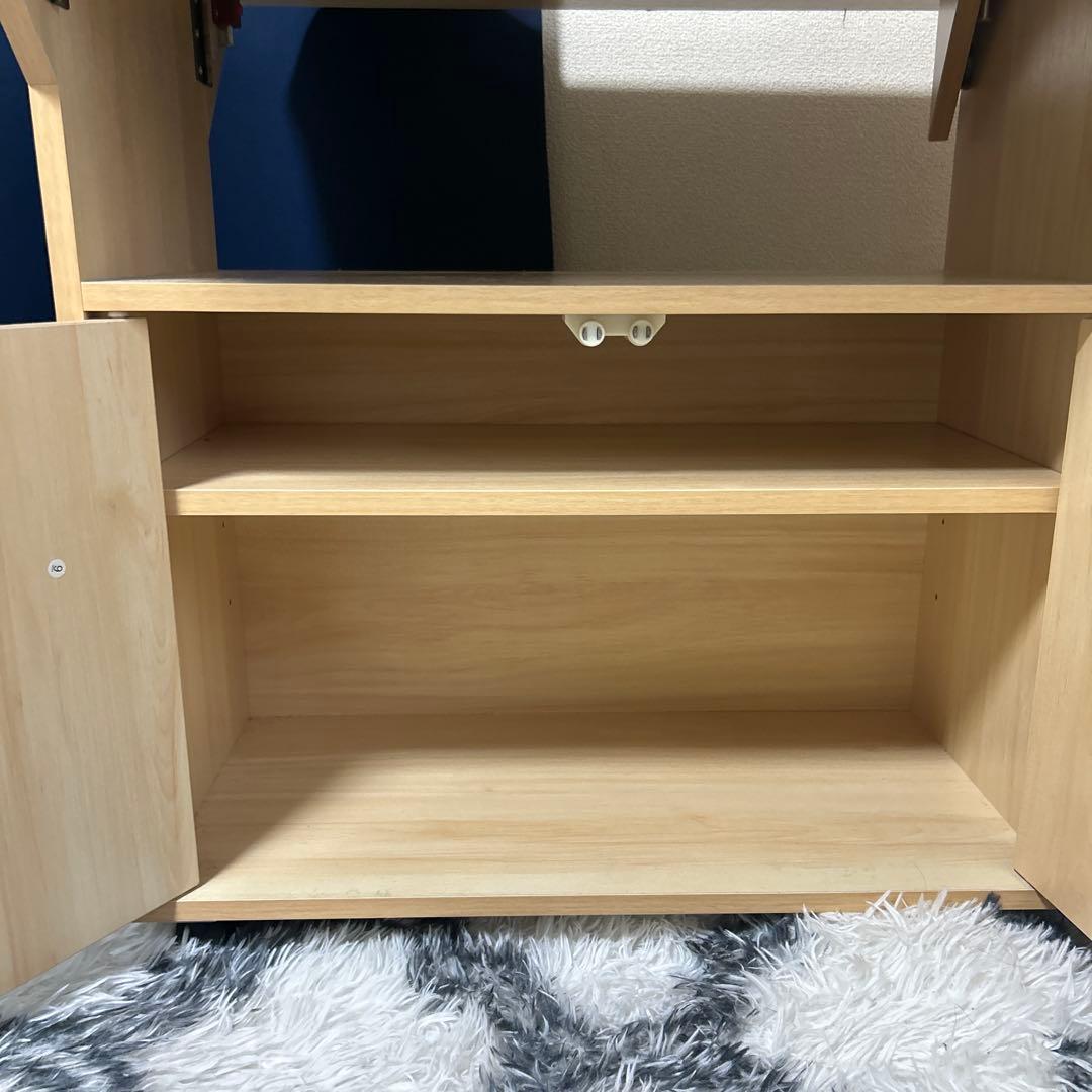 【中古品】ナチュラルウッド L字型デスク