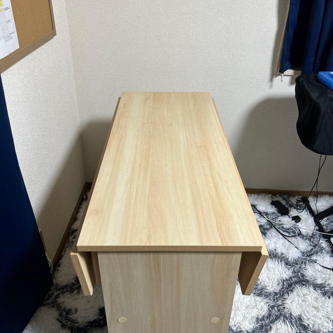 【中古品】ナチュラルウッド L字型デスク