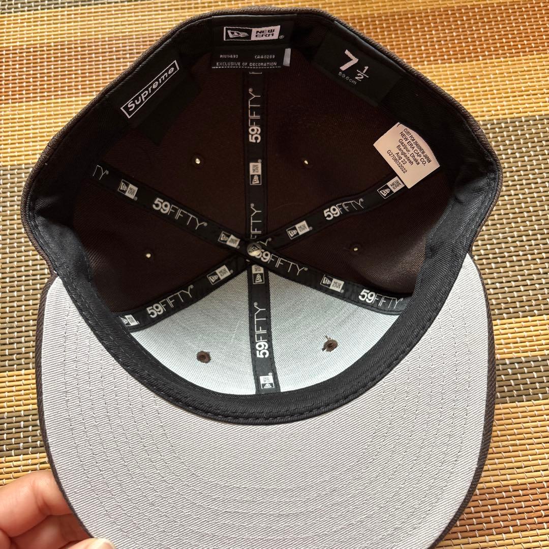 Supreme 59FIFTY 黒キャップ S刺繍 7 1/2