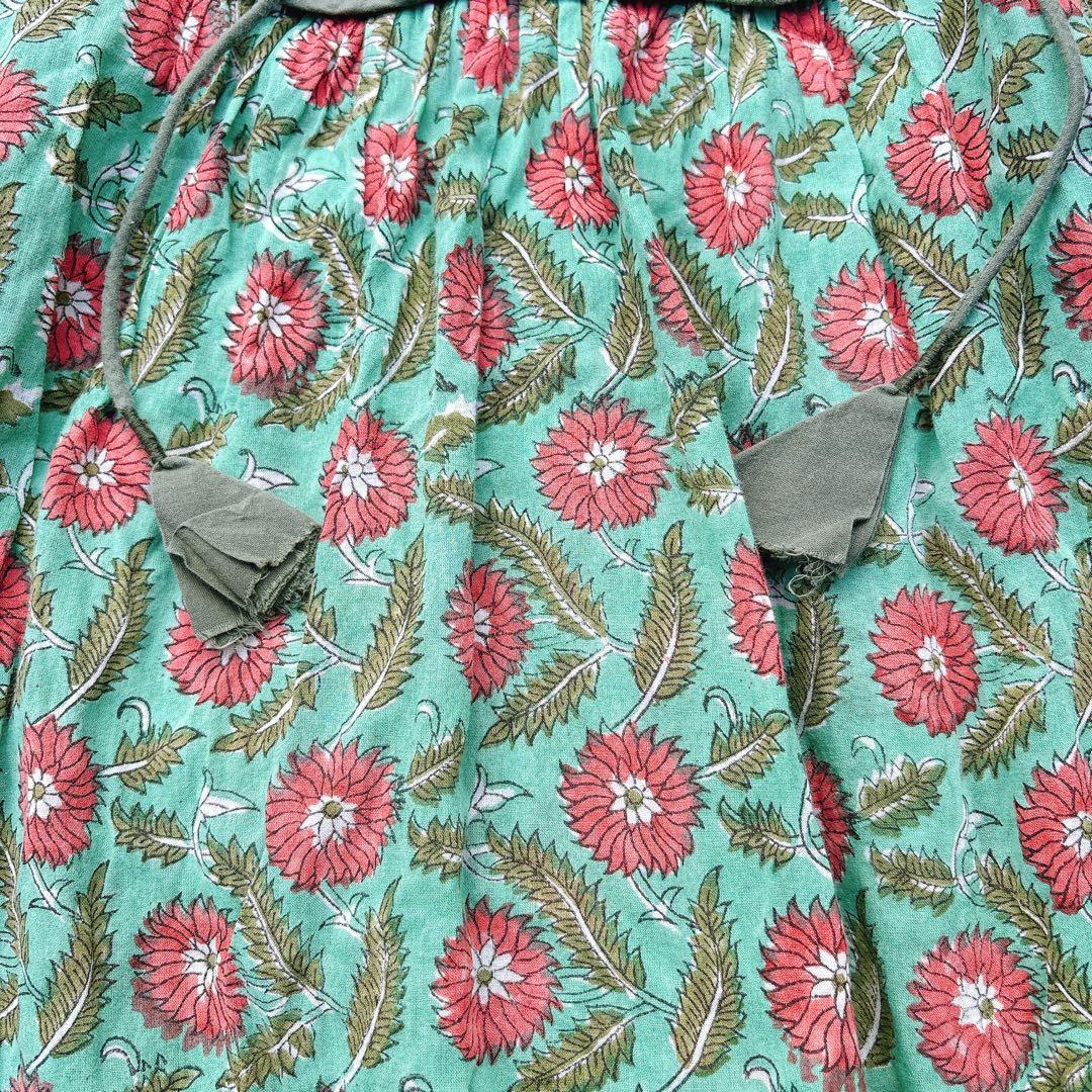 【美品✨】Kiiraキーラ　ロングシャツワンピース　コットン　インド綿　花柄　F