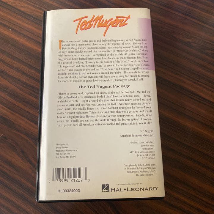 VHS ギター教則ビデオ　THE TED NUGENT SHOW