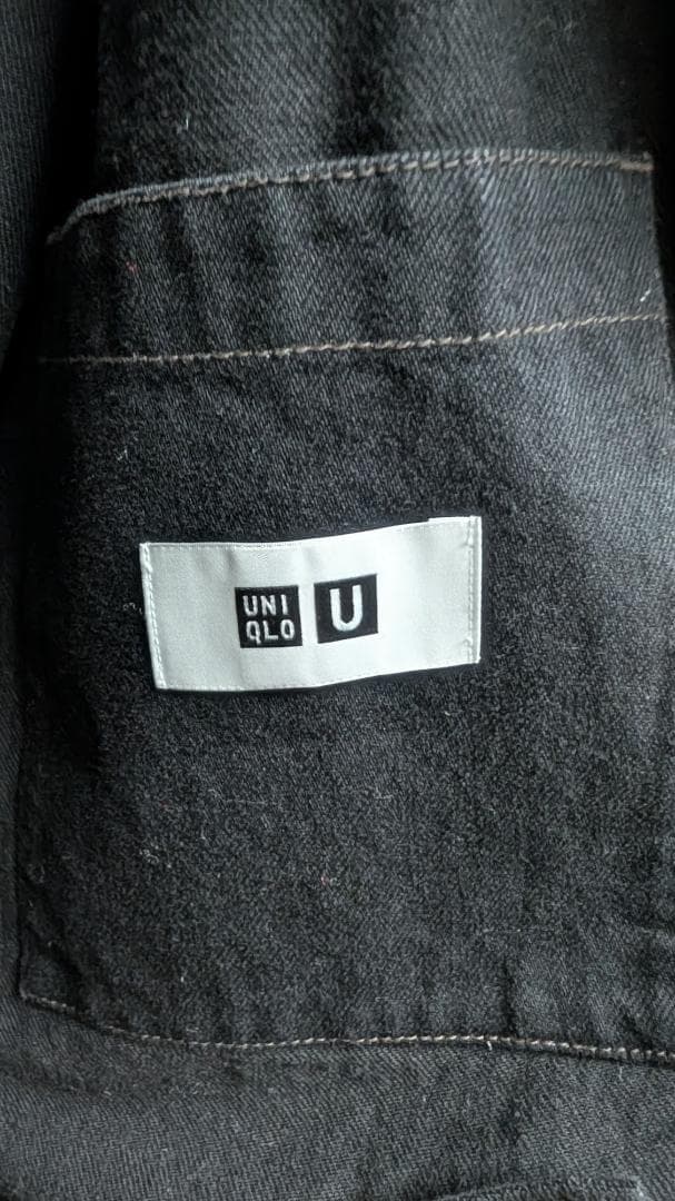 完売 UNIQLO U オーバーサイズカラーデニムジャケット　ブラック　M