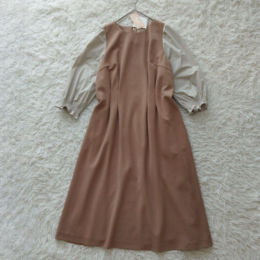 新品 定価¥22,000 ❉ ローズティアラ パフスリーブフレアワンピース 42