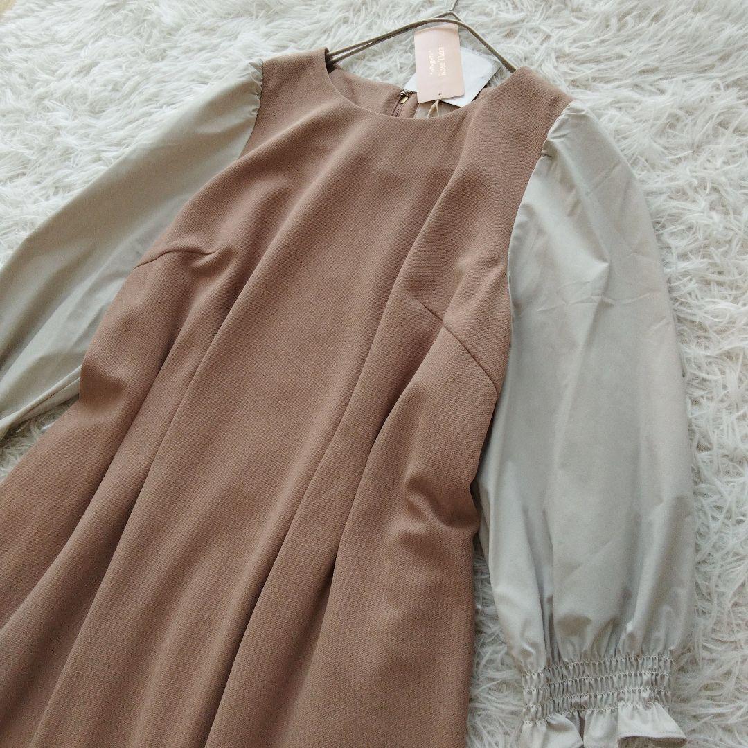 新品 定価¥22,000 ❉ ローズティアラ パフスリーブフレアワンピース 42