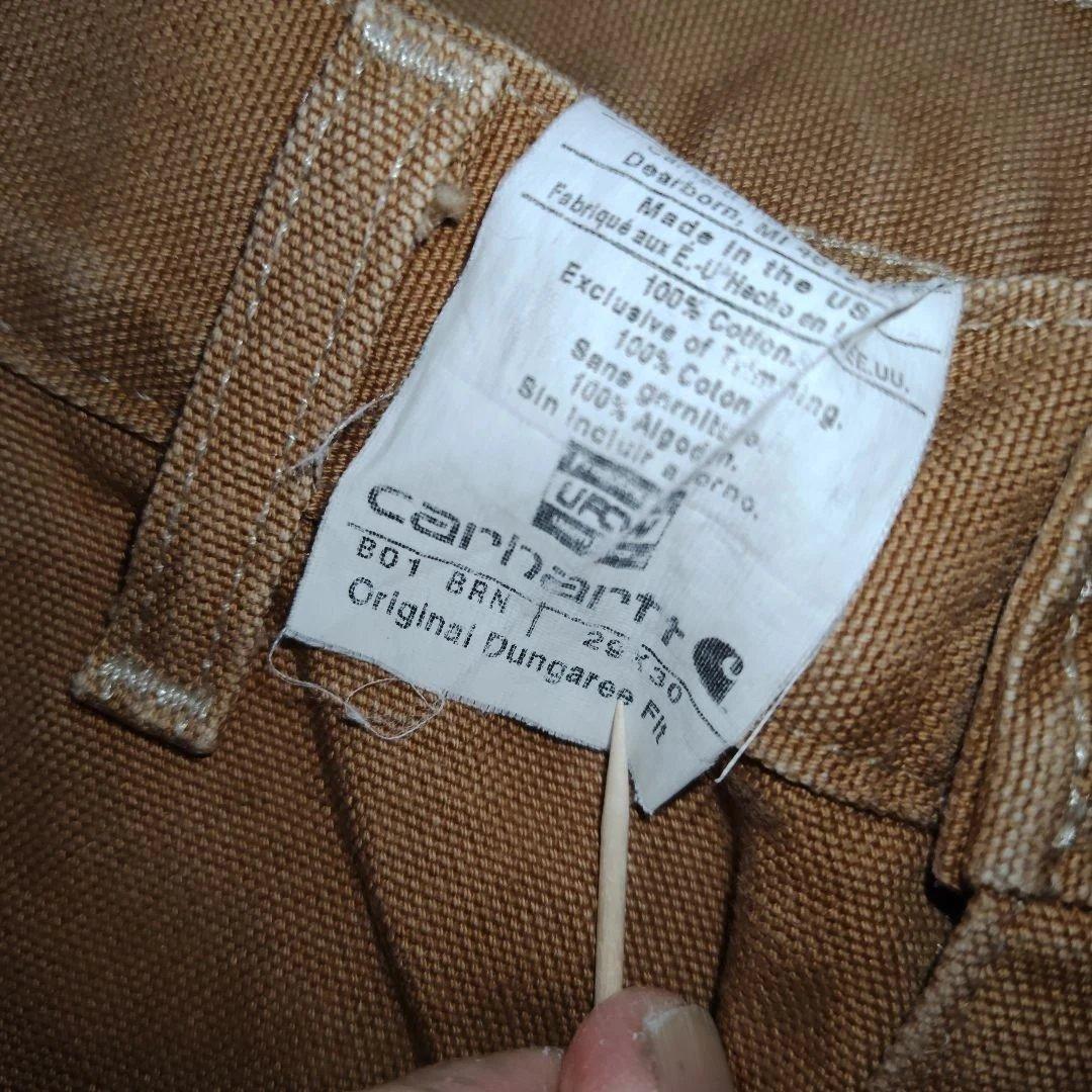 カーハート　Carhartt B01 ダブルニー USA製 ブラウン