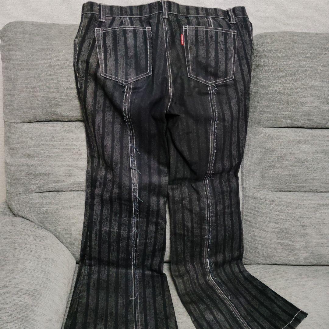 ■レア古着■Tornado Mart ストライプブーツカットデニム