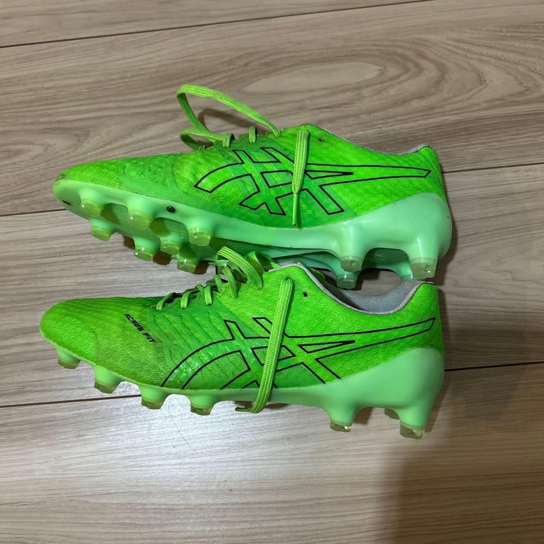 ASICS REACT FIT サッカーシューズ グリーンー　25.0