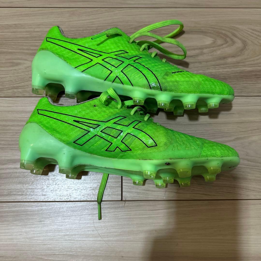 ASICS REACT FIT サッカーシューズ グリーンー　25.0