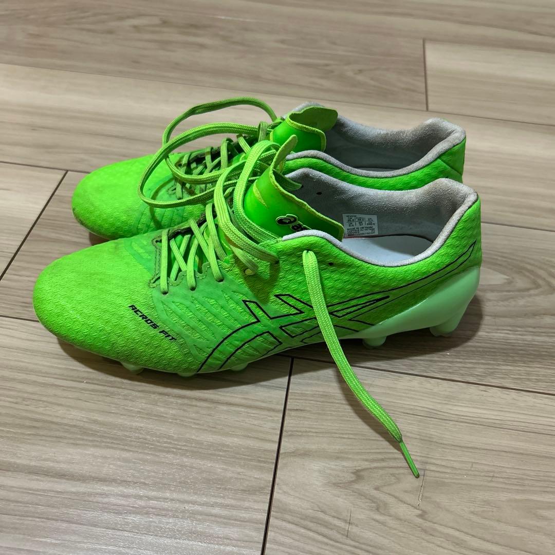 ASICS REACT FIT サッカーシューズ グリーンー　25.0