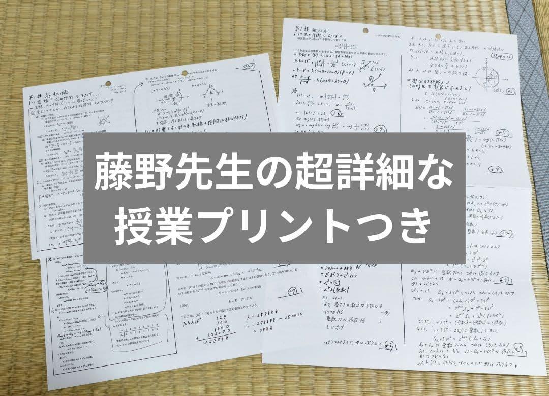 【最新2025/藤野真也先生】河合塾 夏期講習 東大数学 板書+授業・共テ対策プ