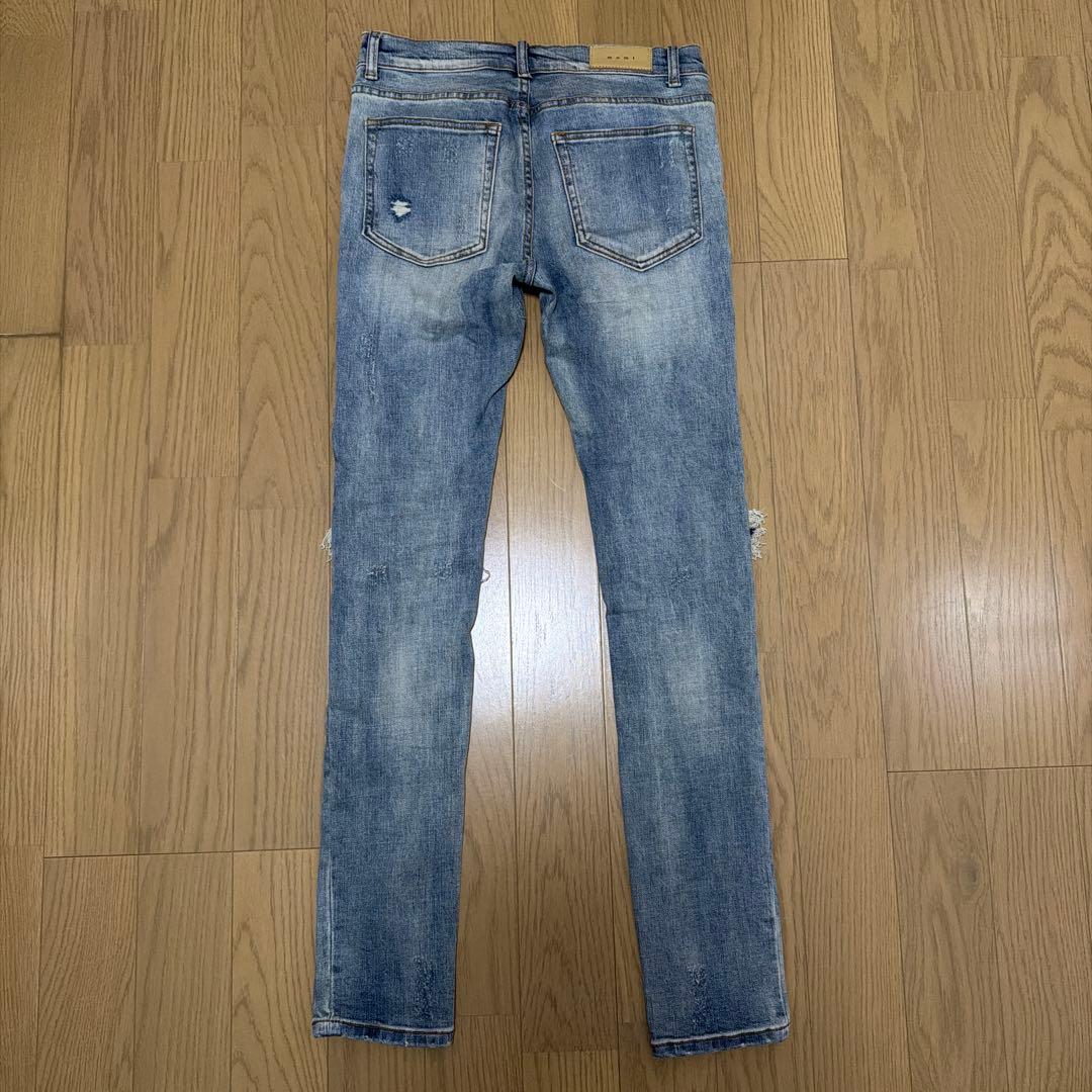 mnml ストレッチデニム ブルー