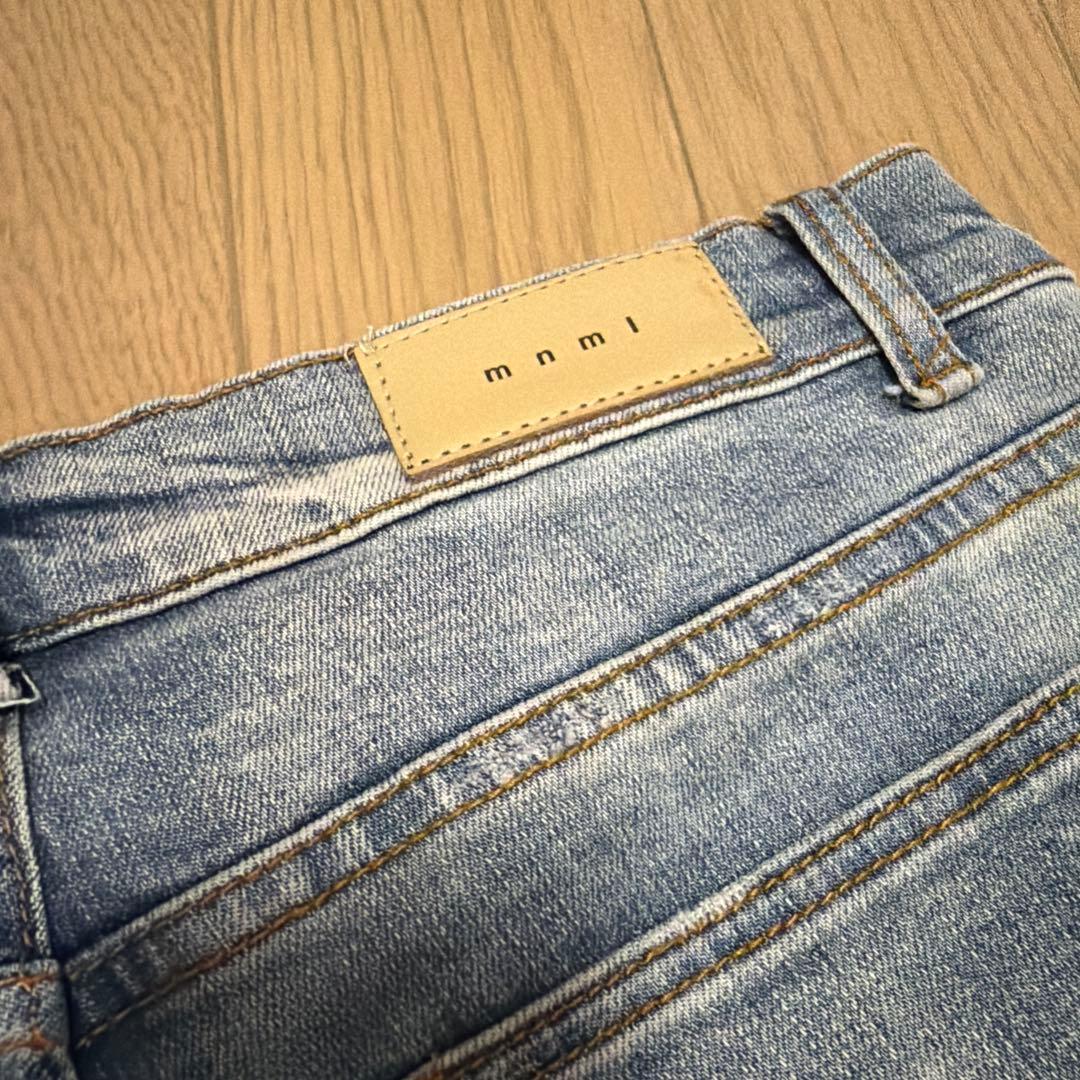 mnml ストレッチデニム ブルー
