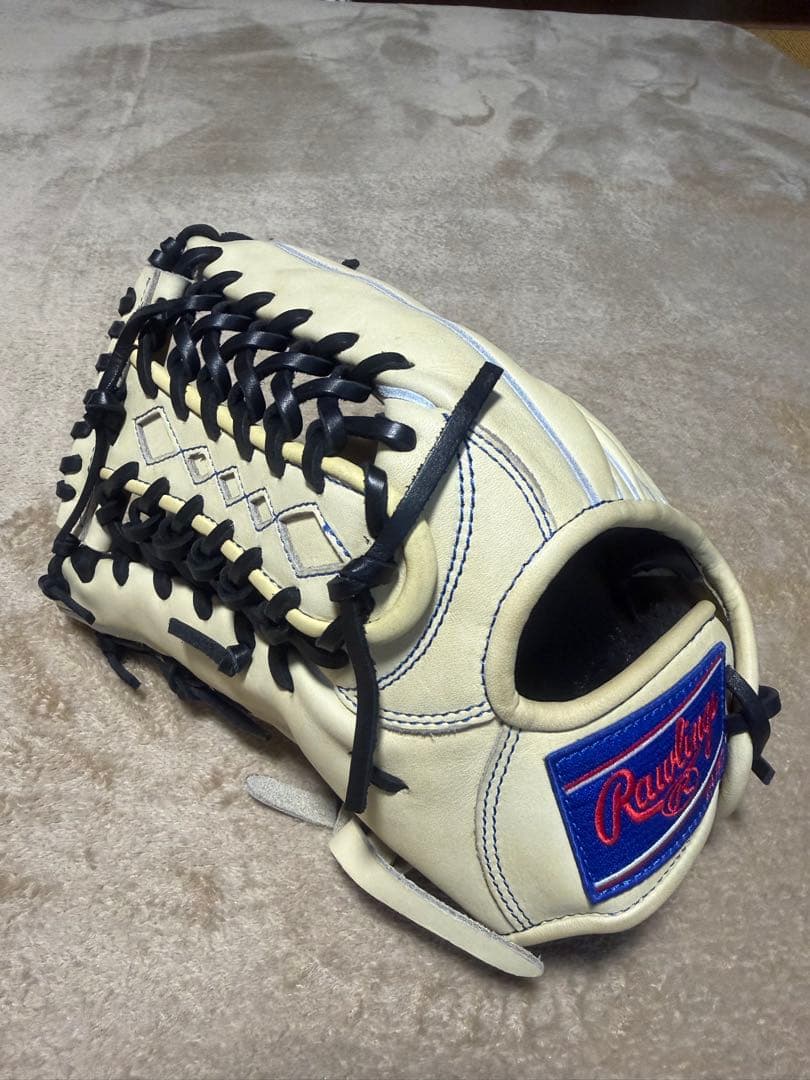 Rawlings 硬式グローブ クリーム色 収納袋付き