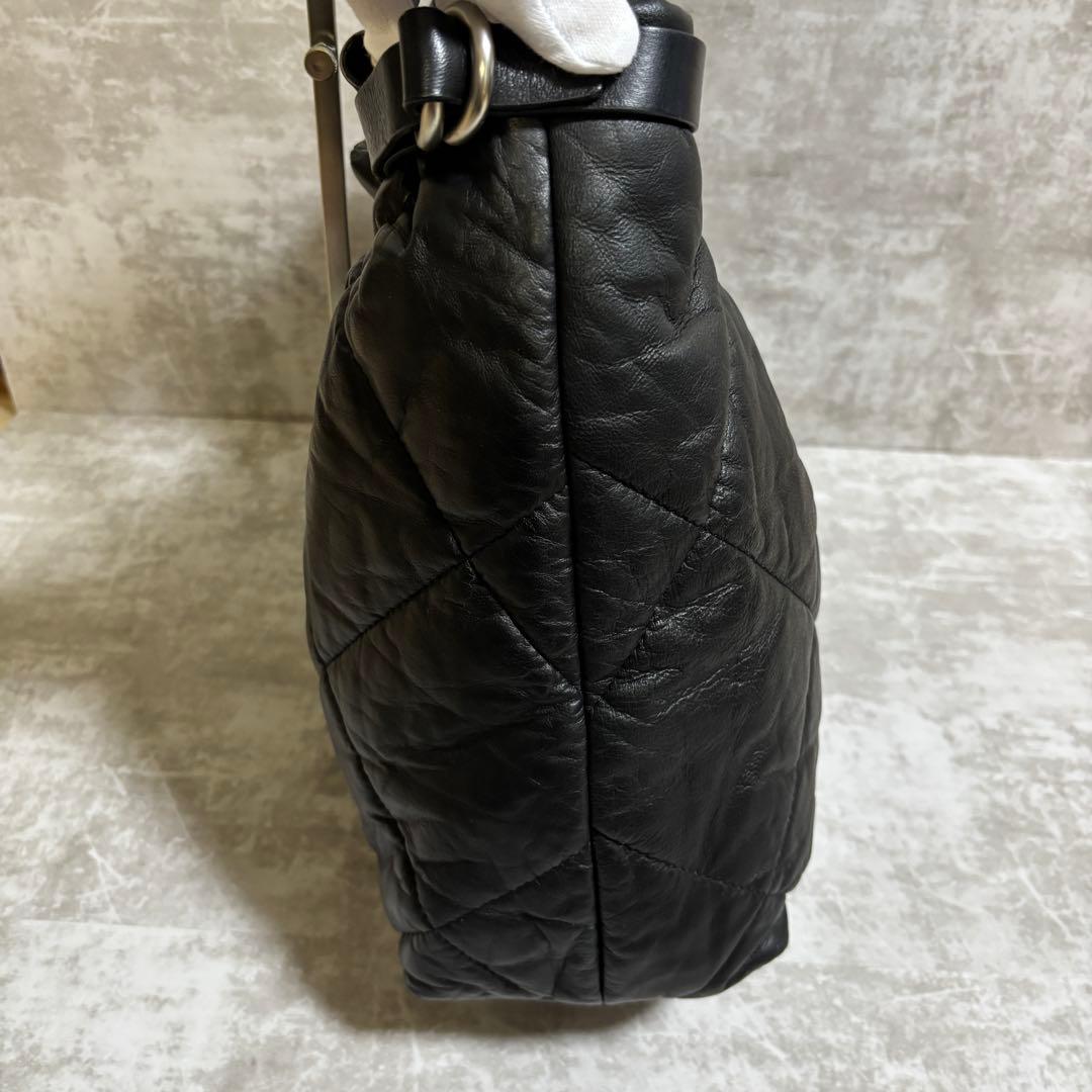 H316 MONCLER キルティング　トートバッグ　ダウン　ブラック　男女兼用